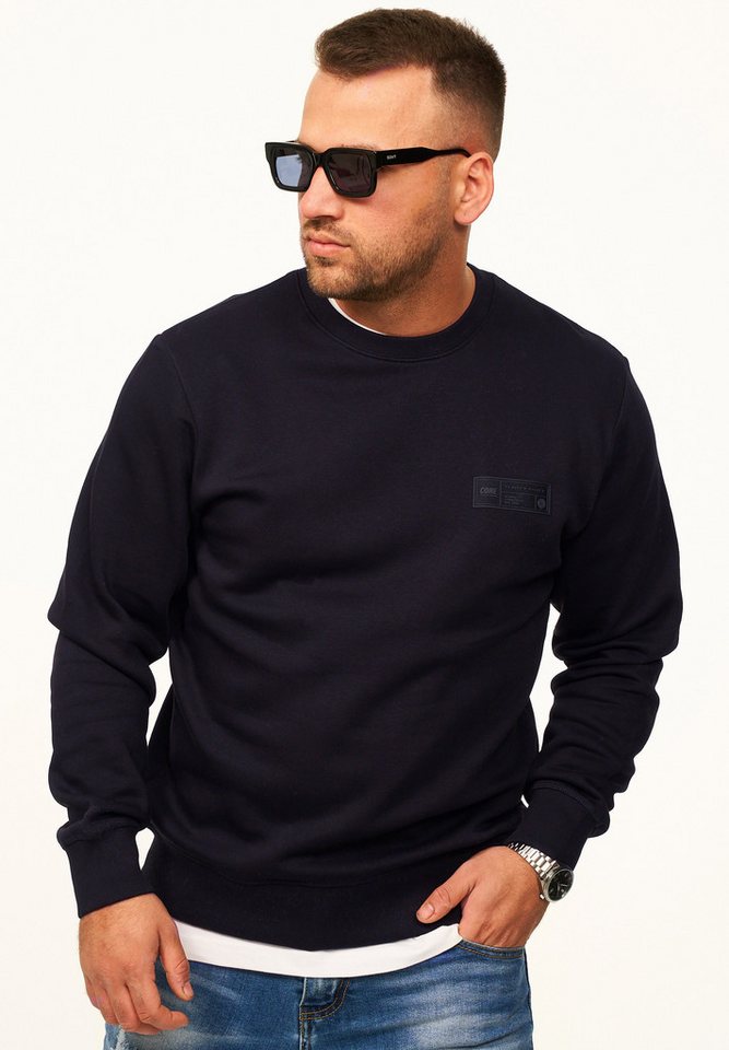 Jack & Jones Sweatshirt Pullover - Rundhalspullover mit Crew-Neck im Regular Fit für Herren Männer Sweatpullover mit Logo-Patch aus Baumwollmischung – Bild 3 von 5
