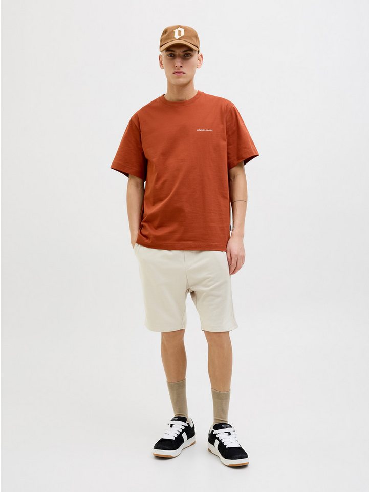 Jack & Jones Sweatshorts JPSTGORDON mit elastischem Bund unifarben, modisch, regular fit, Webstoff – Bild 4 von 5
