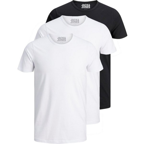 Jack & Jones T-Shirt Basic O-Neck (3-tlg., 3er Pack) etwas länger geschnitten, nicht zu kurz