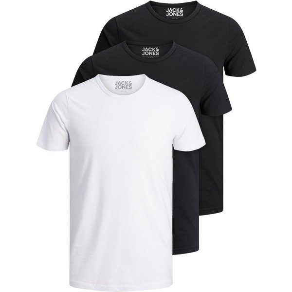 Jack & Jones T-Shirt Basic O-Neck (3-tlg., 3er Pack) etwas länger geschnitten, nicht zu kurz