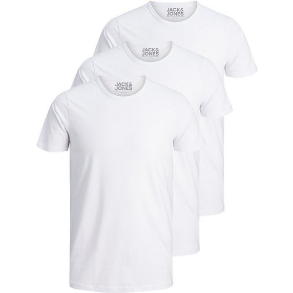 Jack & Jones T-Shirt Basic O-Neck (3-tlg., 3er Pack) etwas länger geschnitten, nicht zu kurz