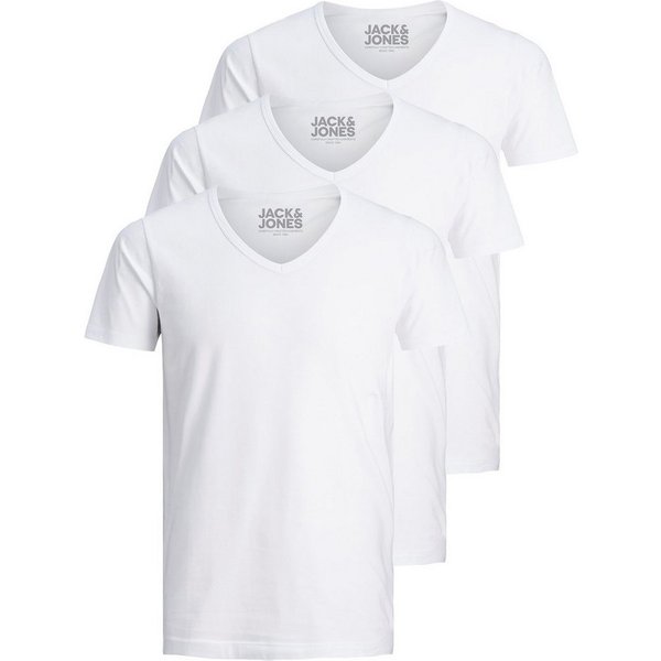 Jack & Jones T-Shirt Basic V-Neck (3-tlg., 3er Pack) etwas länger geschnitten, nicht zu kurz