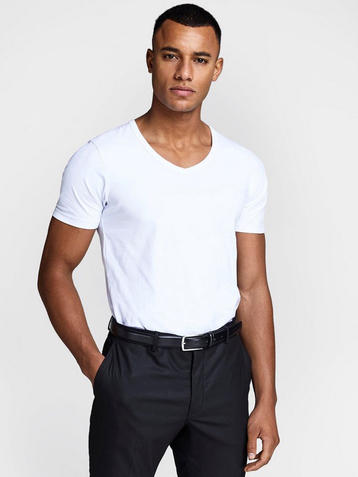 Jack & Jones T-Shirt Basic V-Neck (3-tlg., 3er Pack) etwas länger geschnitten, nicht zu kurz – Bild 4 von 5