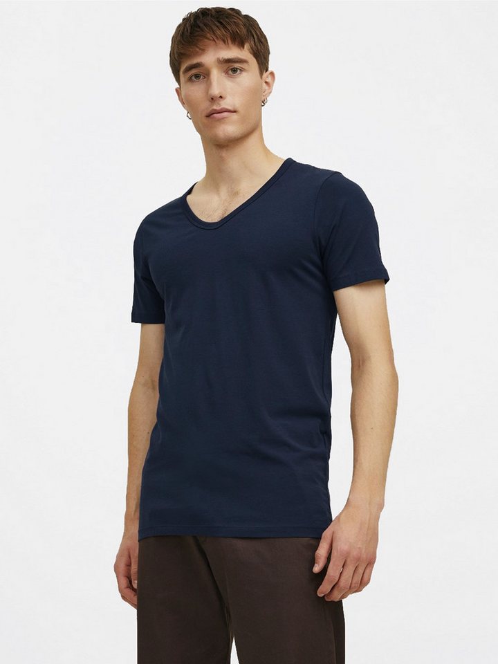 Jack & Jones T-Shirt Basic V-Neck (3-tlg., 3er Pack) etwas länger geschnitten, nicht zu kurz – Bild 3 von 5