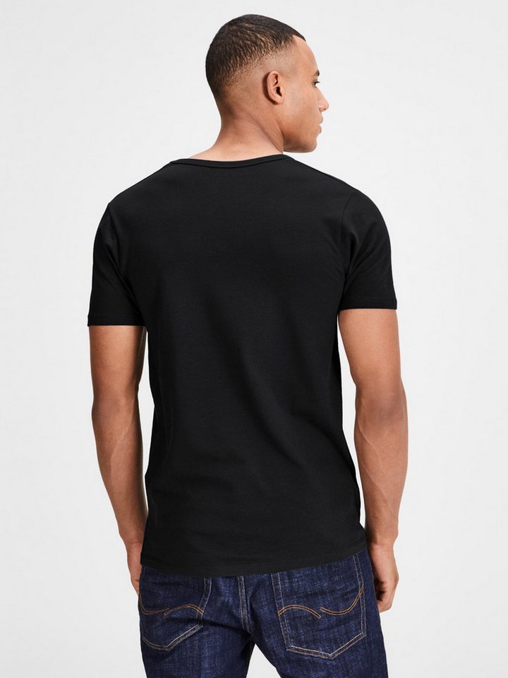 Jack & Jones T-Shirt Basic V-Neck (3-tlg., 3er Pack) etwas länger geschnitten, nicht zu kurz – Bild 4 von 5