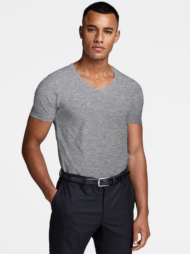Jack & Jones T-Shirt Basic V-Neck (3-tlg., 3er Pack) etwas länger geschnitten, nicht zu kurz – Bild 4 von 5
