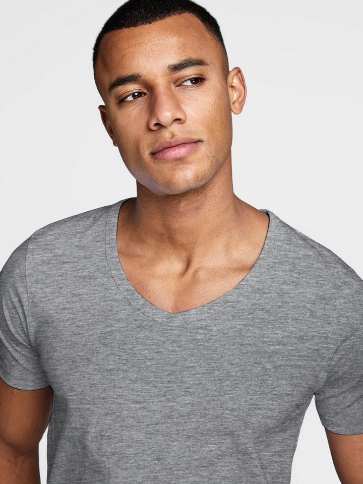 Jack & Jones T-Shirt Basic V-Neck (3-tlg., 3er Pack) etwas länger geschnitten, nicht zu kurz – Bild 5 von 5