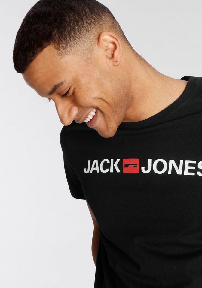 Jack & Jones T-Shirt JJECORP mit Print, vielseitig kombinierbar für den Alltag Logodruck, modisch, regular fit, Baumwolle, Rundhals – Bild 4 von 5