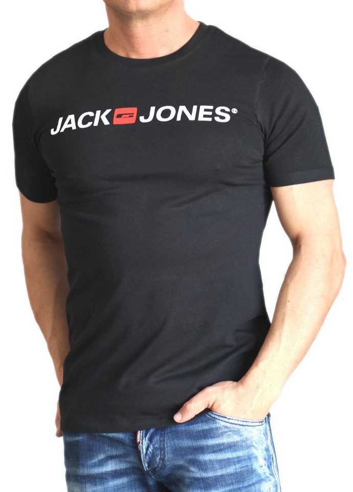 Jack & Jones T-Shirt Stilvolles Slim-Fit oder Regular Shirt mit Printdruck (3er-Pack) Printdruck – Bild 2 von 4