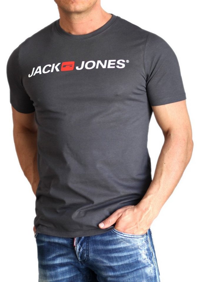 Jack & Jones T-Shirt Stilvolles Slim-Fit oder Regular Shirt mit Printdruck (3er-Pack) Printdruck – Bild 4 von 4