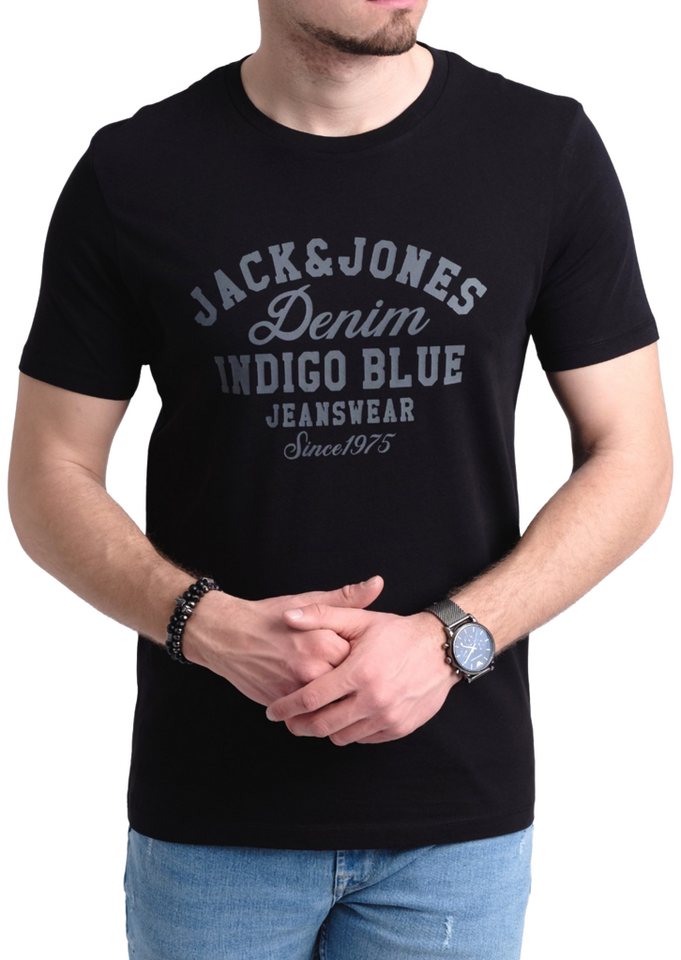 Jack & Jones T-Shirt Stilvolles Slim-Fit oder Regular Shirt mit Printdruck (3er-Pack) Printdruck – Bild 3 von 4
