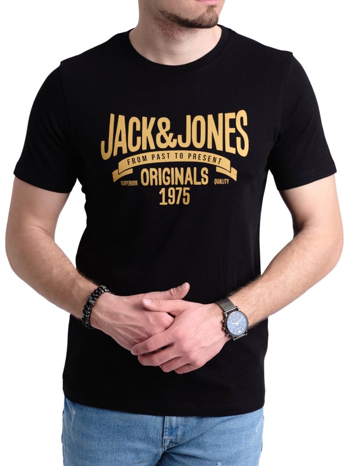 Jack & Jones T-Shirt Stilvolles Slim-Fit oder Regular Shirt mit Printdruck (3er-Pack) Printdruck – Bild 4 von 4