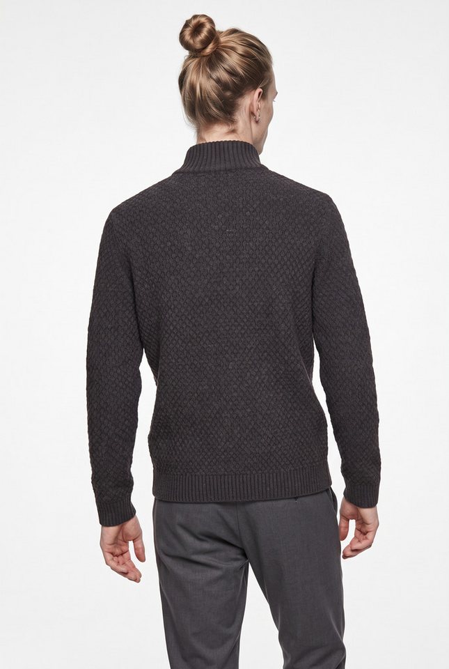 Jack & Jones Troyer JJBLAKE KNIT HALF ZIP Materialmix, locker geschnitten – Bild 2 von 5