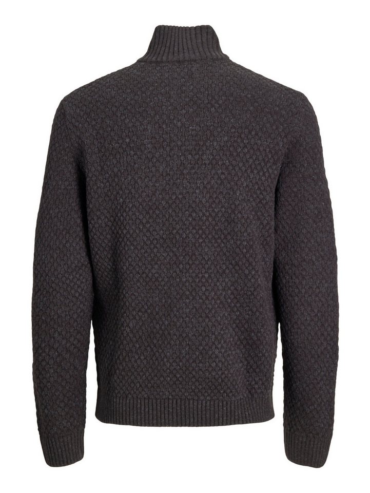 Jack & Jones Troyer JJBLAKE KNIT HALF ZIP Materialmix, locker geschnitten – Bild 5 von 5