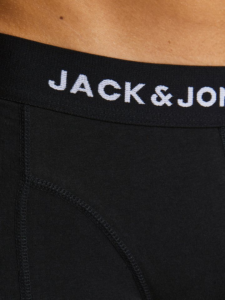 Jack & Jones Trunk JACBLACK eng anliegend, bequem mit elastischem Bund (Packung, 5-St) unifarben & meliert, Baumwollmischung, elastisches Bündchen – Bild 3 von 5