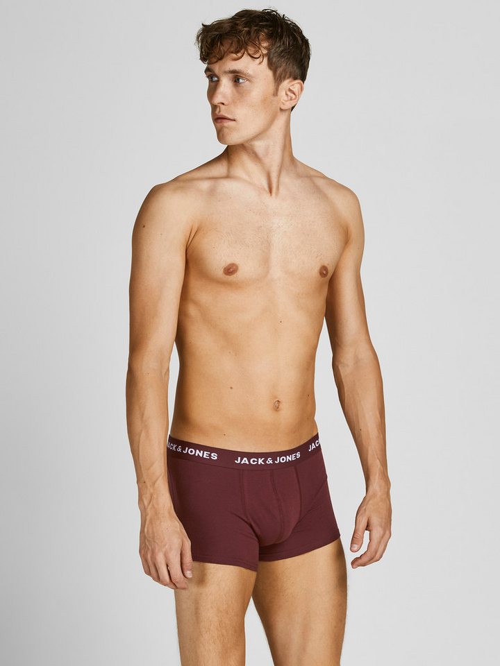 Jack & Jones Trunk JACBLACK eng anliegend, bequem mit elastischem Bund (Packung, 5-St) unifarben & meliert, Baumwollmischung, elastisches Bündchen – Bild 3 von 5