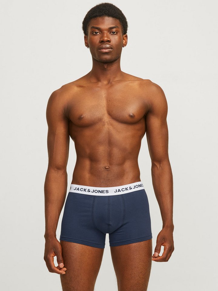Jack & Jones Trunk JACSOLID Stretchkomfort, elastisch, bequem mit sportlichem Look (Packung, 12-St) bedruckt, modisch, eng anliegend, Baumwollmischung, Bündchen – Bild 2 von 5