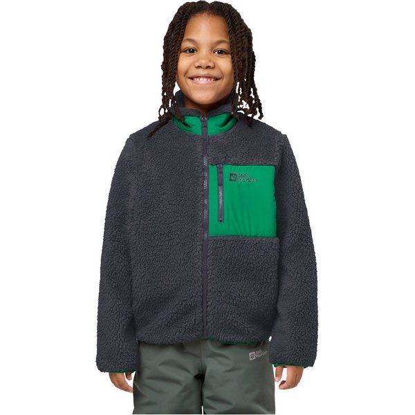 Jack Wolfskin Fleecejacke ICE CURL JACKET K mit Eingrifftaschen und Brusttaschen, atmungsaktiv, winddicht