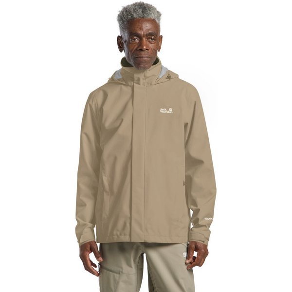 Jack Wolfskin Funktionsjacke TRAILTIME 2L JKT M mit im Kragen verstaubarer Kapuze, wasserdicht, winddicht