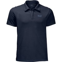 JACK WOLFSKIN Herren Polo Three Towers, Größe S in Blau