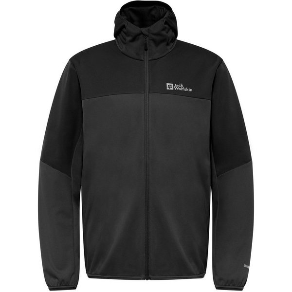 Jack Wolfskin Softshelljacke Softshelljacke Feldberg Hoody M mit Markenlogo und -schriftzug auf der linken Brust