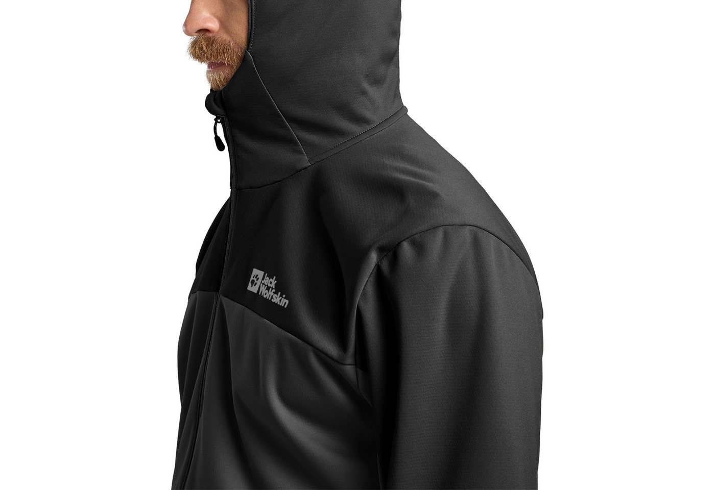 Jack Wolfskin Softshelljacke Softshelljacke Feldberg Hoody M mit Markenlogo und -schriftzug auf der linken Brust – Bild 4 von 5