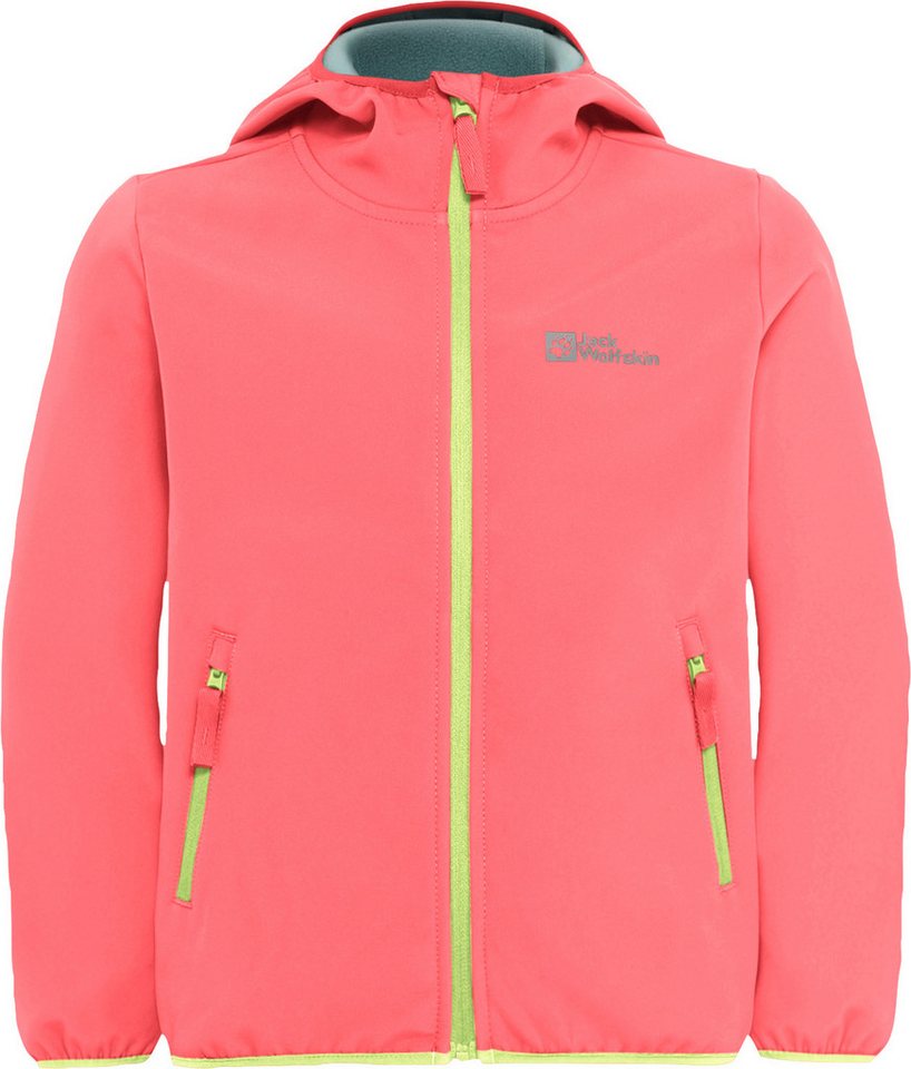 Jack Wolfskin Softshelljacke FOURWINDS JACKET KIDS für Kinder, mit Kapuze, wasserabweisend – Bild 2 von 5