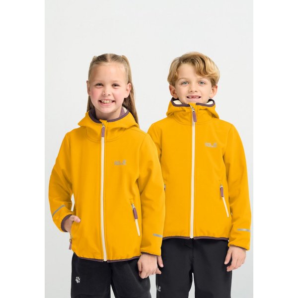 Jack Wolfskin Softshelljacke FOURWINDS JKT K wasserabweisend, windabweisend, mit reflektierenden Details