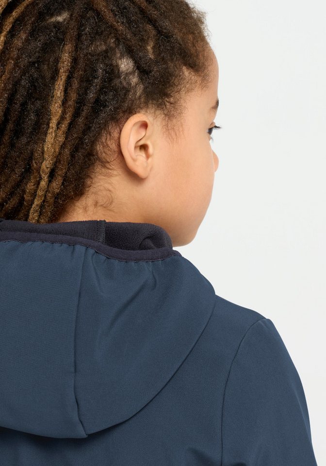 Jack Wolfskin Softshelljacke FOURWINDS JKT K wasserabweisend, windabweisend, mit reflektierenden Details – Bild 4 von 5
