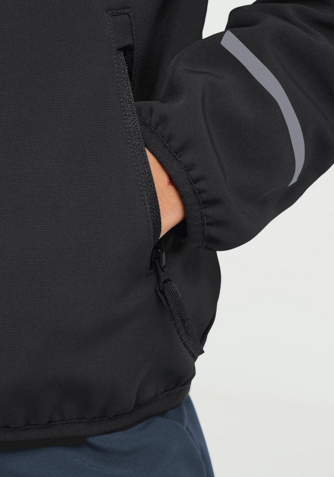 Jack Wolfskin Softshelljacke FOURWINDS JKT K wasserabweisend, windabweisend, mit reflektierenden Details – Bild 5 von 5