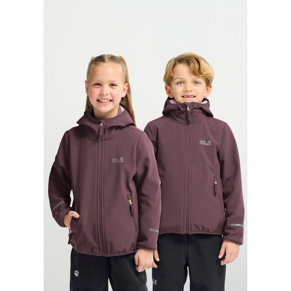 Jack Wolfskin Softshelljacke FOURWINDS JKT K wasserabweisend, windabweisend, mit reflektierenden Details