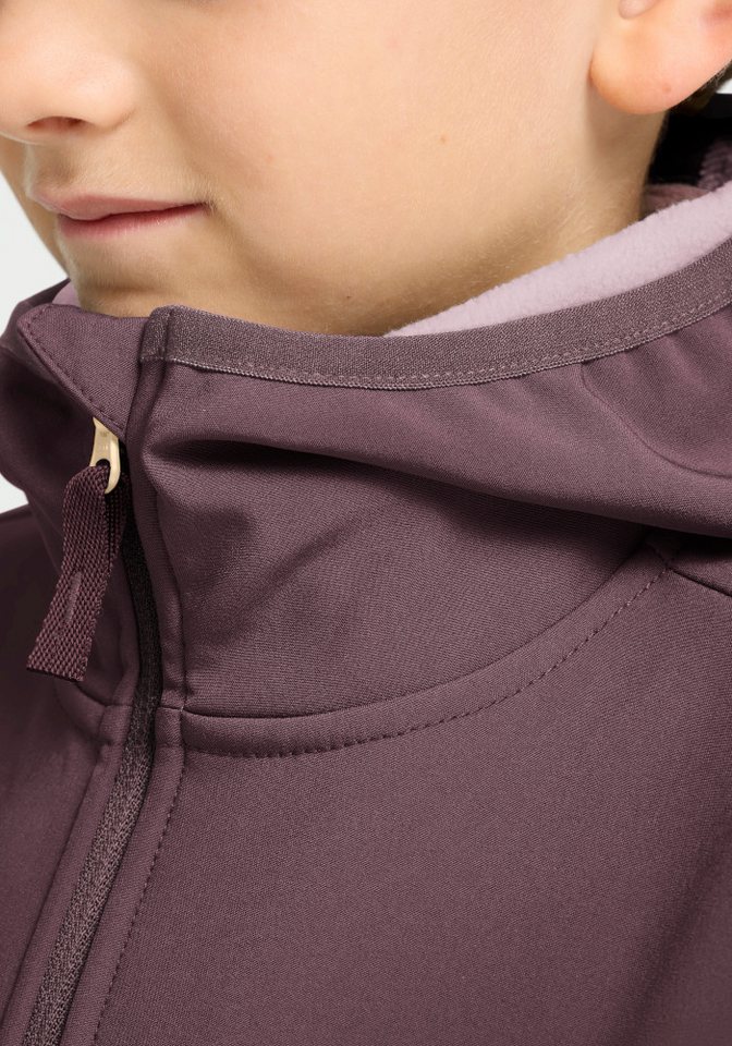 Jack Wolfskin Softshelljacke FOURWINDS JKT K wasserabweisend, windabweisend, mit reflektierenden Details – Bild 4 von 5