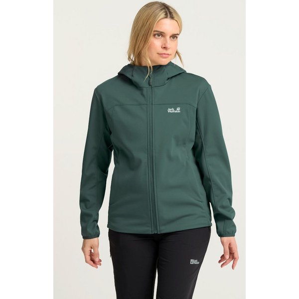 Jack Wolfskin Softshelljacke WINDHAIN 2 HOODY W wasserabweisend, windabweisend, wärmeisolierend
