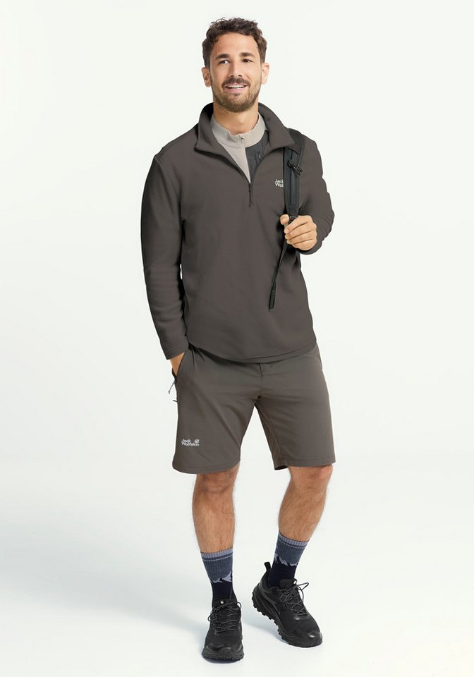 Jack Wolfskin Stehkragenpullover TAUNUS 100 HZ M Fleecepullover, Halfzip-Reißverschluss, Stehkragen – Bild 3 von 5