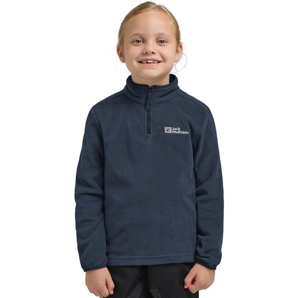Jack Wolfskin Stehkragenpullover TAUNUS HALFZIP K mit hohem Stehkragen, aus Fleece-Material