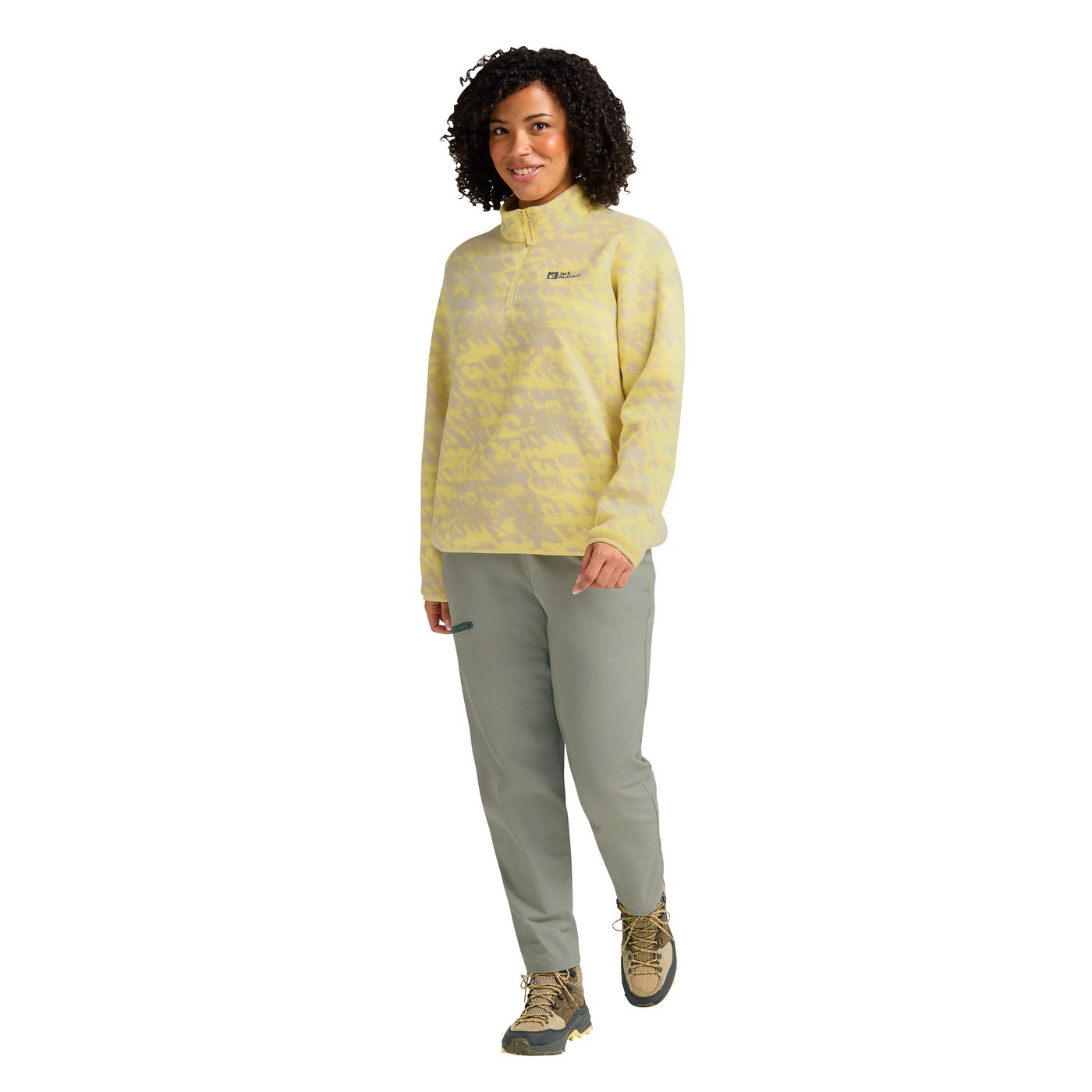 Jack Wolfskin Strickfleece-Pullover mit All-Over-Print, aus 200er Fleece – Bild 5 von 5