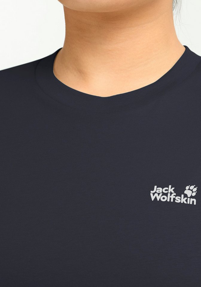 Jack Wolfskin T-Shirt ESSENTIAL T W Kurzarm, mit Rundhalsausschnitt, aus Baumwoll-Jersey – Bild 2 von 5
