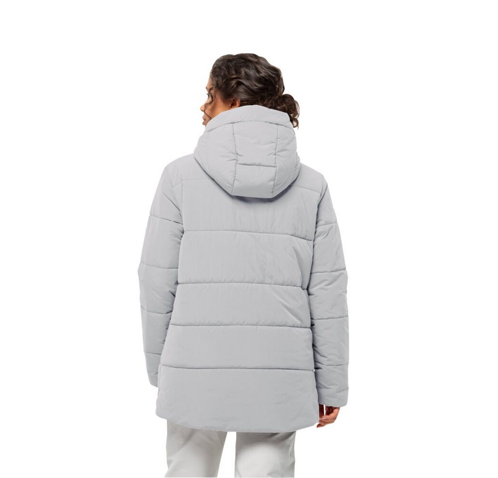 Jack Wolfskin Wintermantel Karolinger Long (warm, winddicht, sehr wasserabweisend) hellgrau Damen – Bild 2 von 5