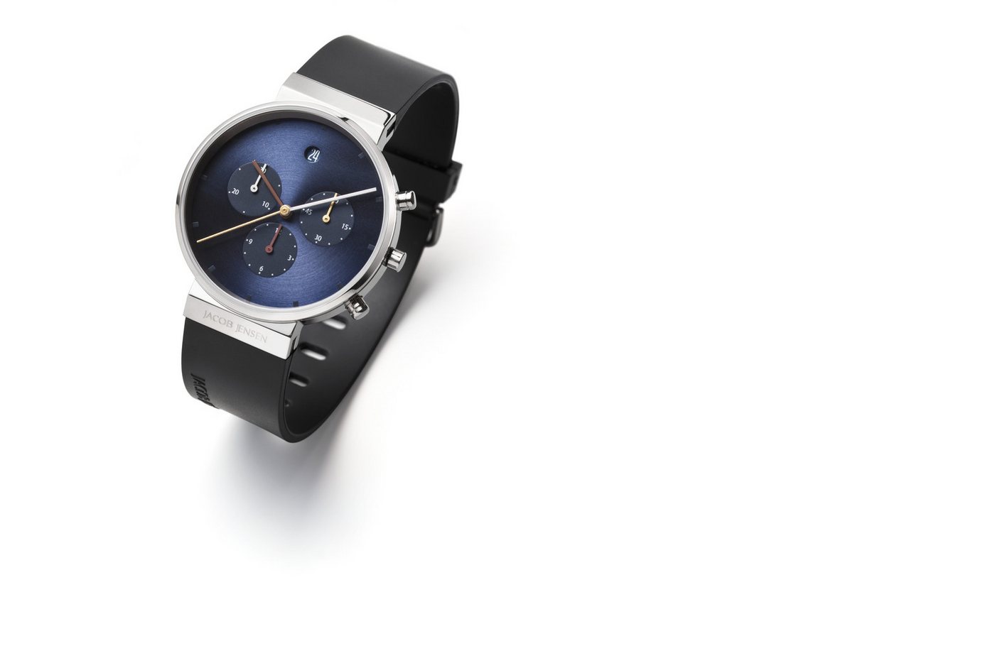 Jacob Jensen Chronograph Chrono 605K, Quarzuhr, Armbanduhr, Herrenuhr, analog, Tag – Bild 2 von 2