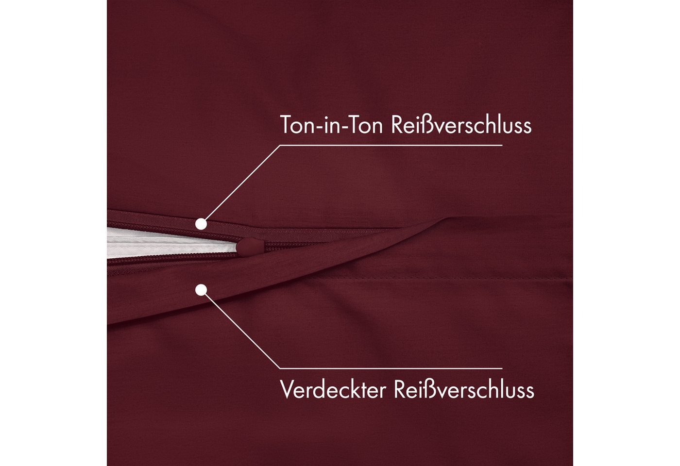 Jacobson Bettwäsche Set - 100% Baumwolle, Perkal, 3 teilig, Erhältlich in den Größen 135x200, 155x220, 200x200, 200x220, 240x220 – Bild 4 von 5