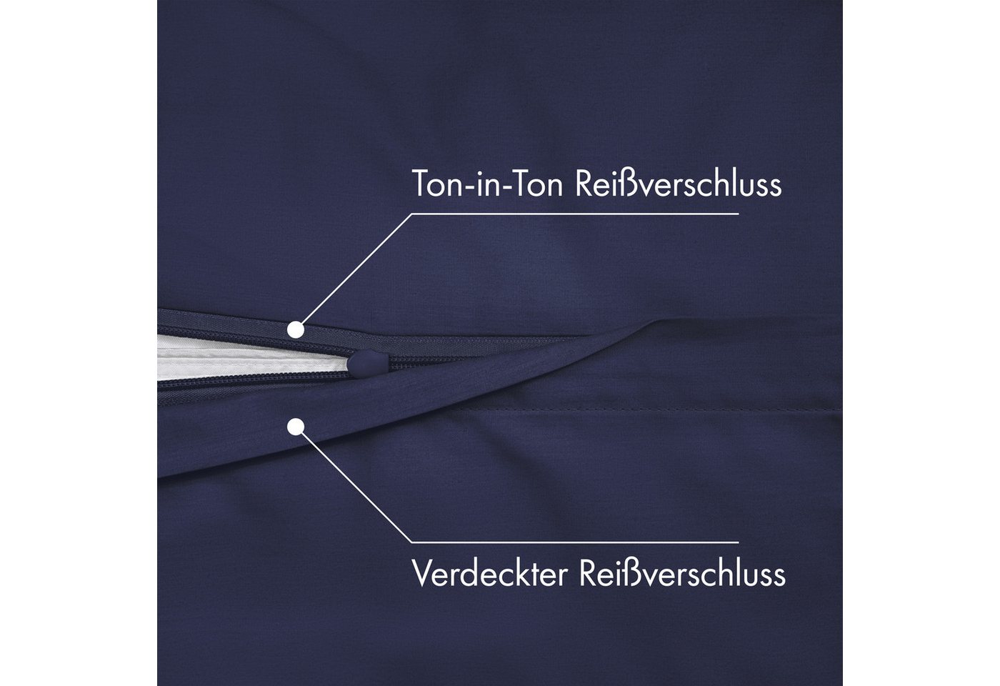 Jacobson Bettwäsche Set - 100% Baumwolle, Perkal, 4 teilig, Erhältlich in den Größen 135x200, 155x220, 200x200, 200x220, 240x220 – Bild 4 von 5