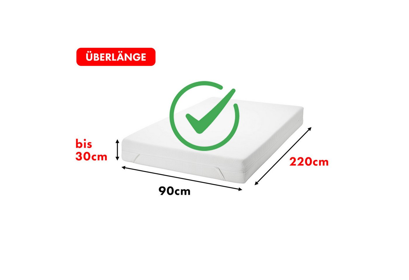 Jacobson Spannbettlaken BIO, Jersey Spannbetttuch, Bettlaken 160 g/m², 100% BIO-Baumwolle, Gummizug: rundum, GOTS zertifiziert – Bild 5 von 5