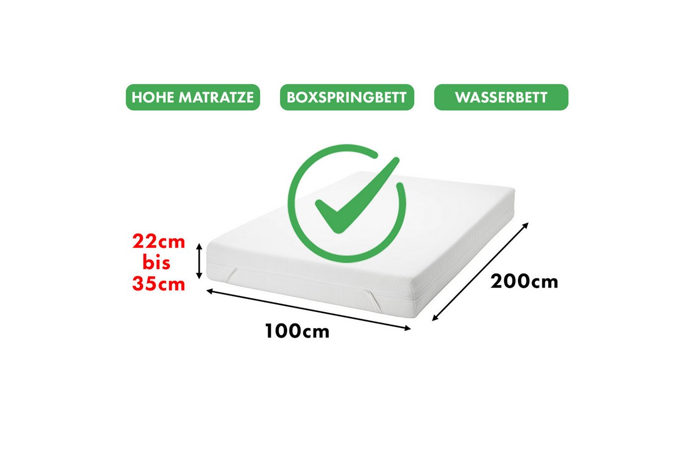 Jacobson Spannbettlaken BIO, Jersey Spannbetttuch, Bettlaken 160 g/m², 100% BIO-Baumwolle, Gummizug: rundum, GOTS zertifiziert – Bild 5 von 5