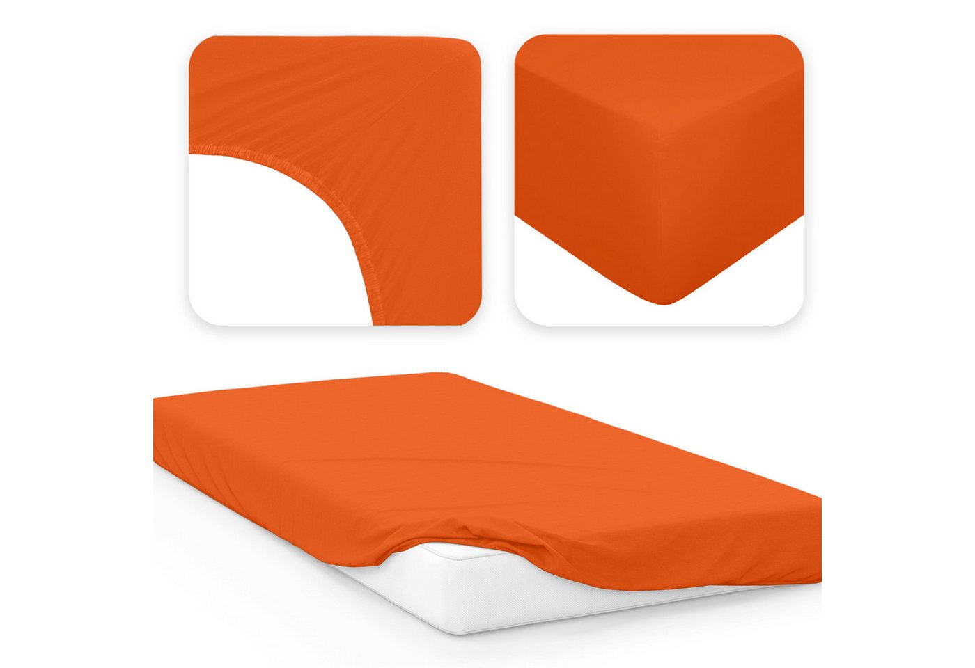 Jacobson Spannbettlaken BOXSPRING & ÜBERLÄNGE aus 100% Baumwolle, für hohe & lange Matratzen, Jersey Bettlaken 160 g/m² – Bild 2 von 5
