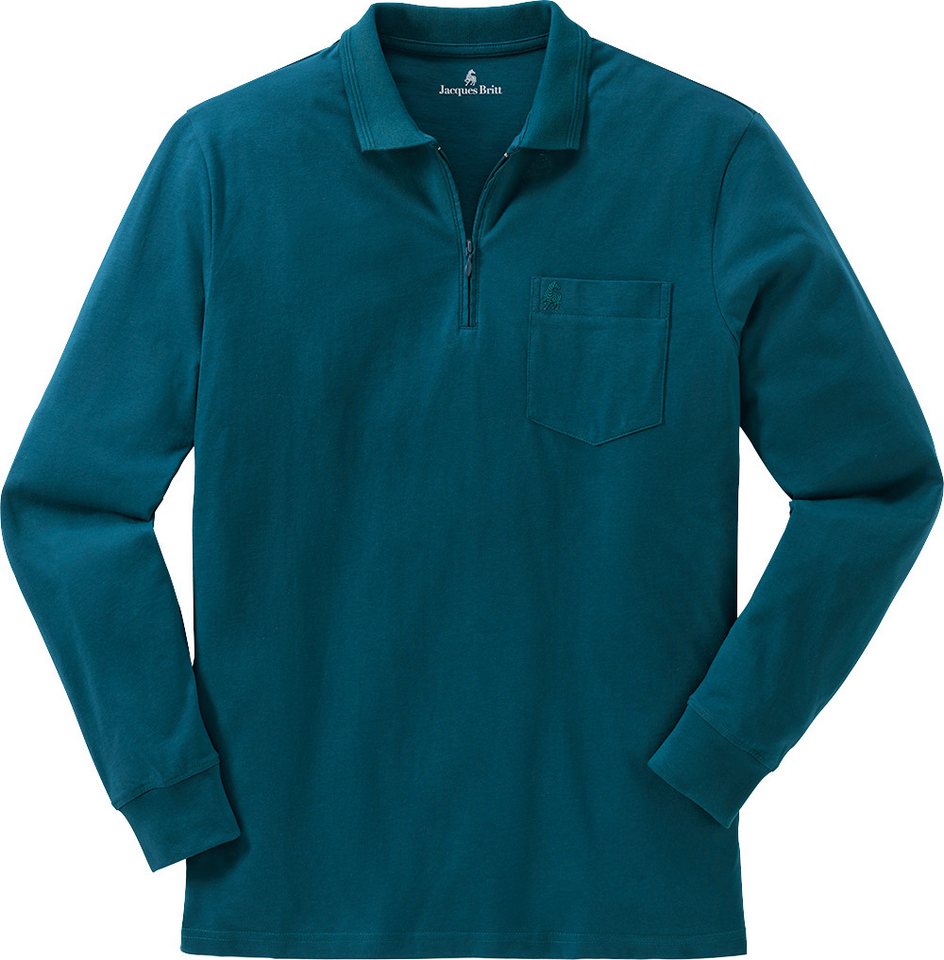 Jacques Britt Langarm-Poloshirt Superweich mit hohem Baumwoll-Anteil – Bild 5 von 5