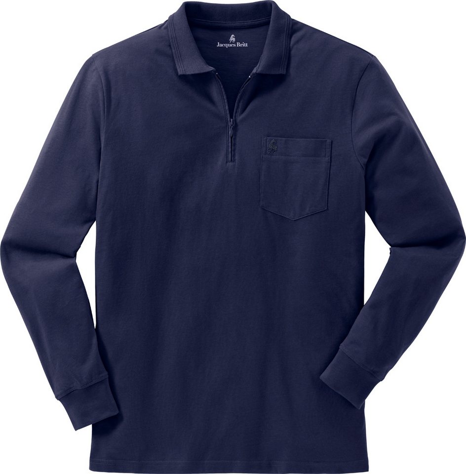 Jacques Britt Langarm-Poloshirt Superweich mit hohem Baumwoll-Anteil – Bild 5 von 5