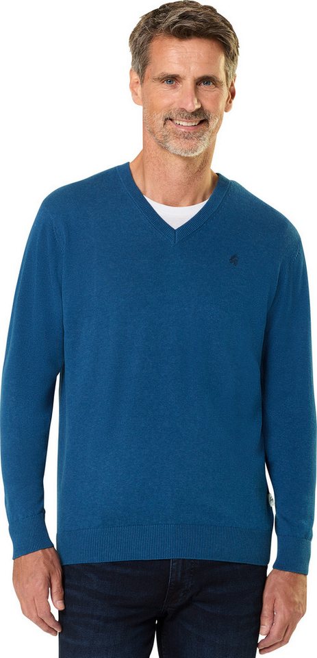 Jacques Britt V-Ausschnitt-Pullover Besonders angenehmes Tragegefühl dank 100% Baumwolle – Bild 3 von 5