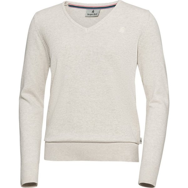 Jacques Britt V-Ausschnitt-Pullover Hautsympathisch und formstabil dank 100% Baumwolle