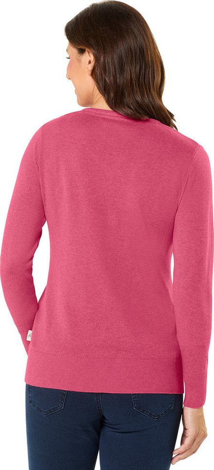 Jacques Britt V-Ausschnitt-Pullover Hautsympathisch und formstabil dank 100% Baumwolle – Bild 4 von 5