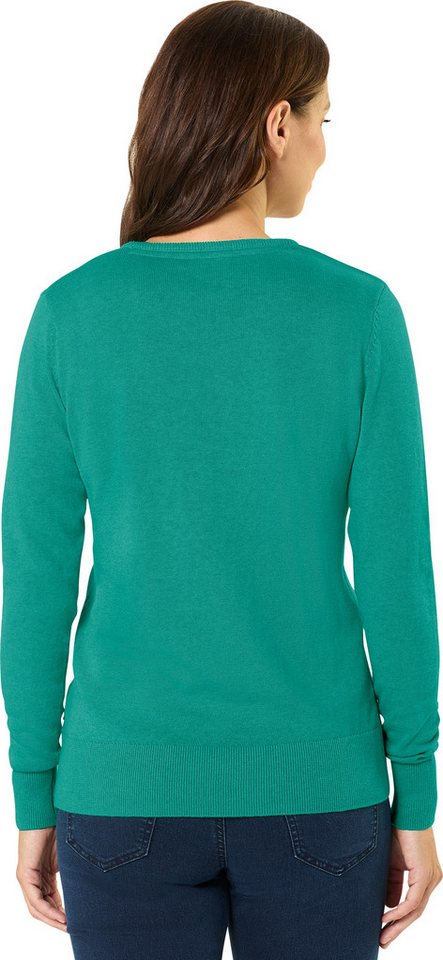 Jacques Britt V-Ausschnitt-Pullover Hautsympathisch und formstabil dank 100% Baumwolle – Bild 4 von 5